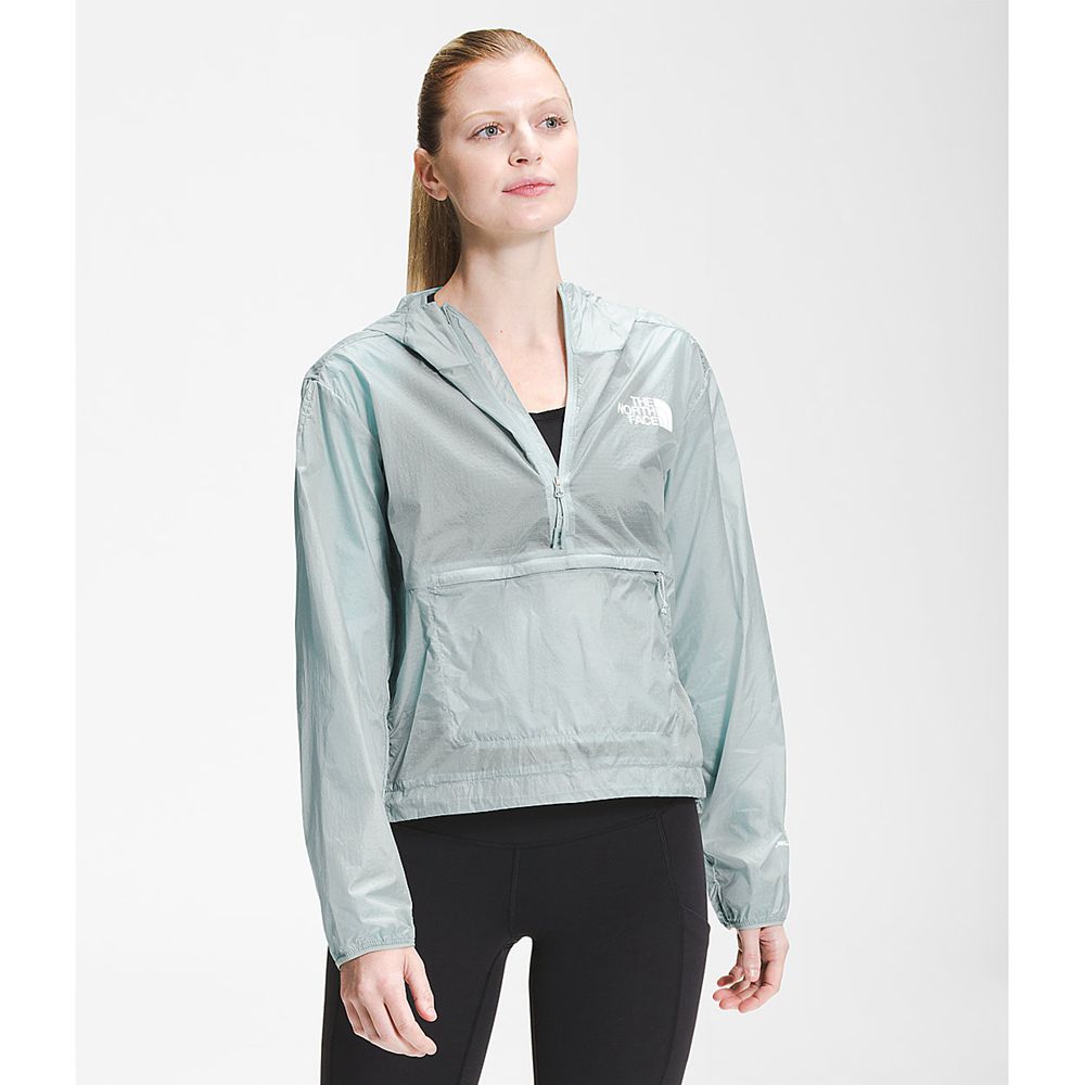 The North Face Insulated Jacket Womens Australia - The North Face Windy Peak Anorak Silver Blue (SUR